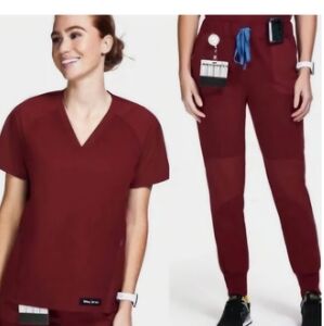 Figs Disney Collection  BURGUNDY Scrubs